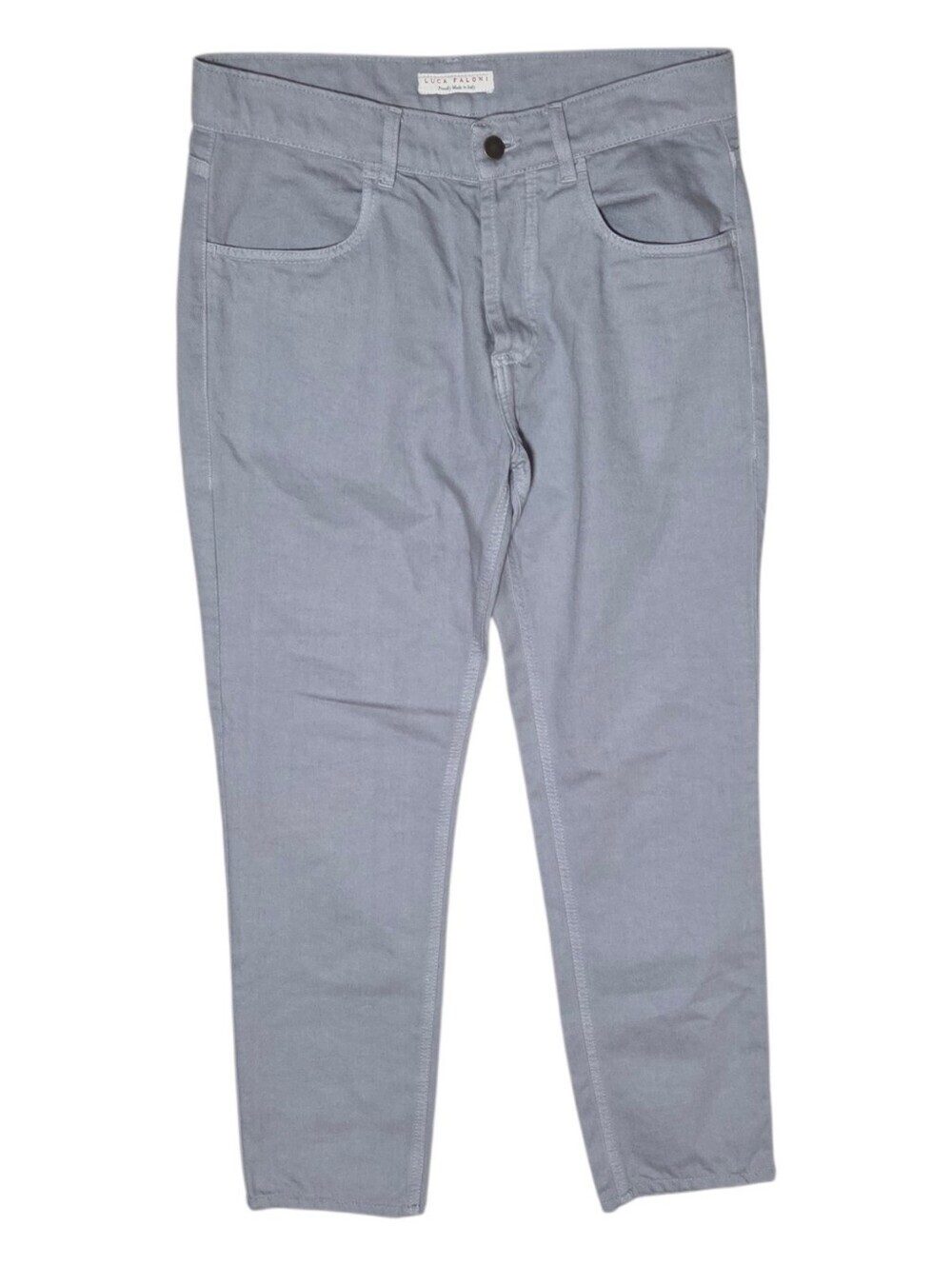 Luca Faloni Gray Denim Buttom Fly Pants Made In Italy US/UK 28